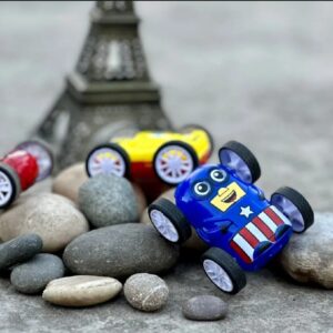 360° Stunt Car Toy - Double-Sided Flip Action, Friction Powered, Cartoon-Themed Racer - Durable & Safe Kids Toy Car - Indoor & Outdoor Fun (Random Colour)