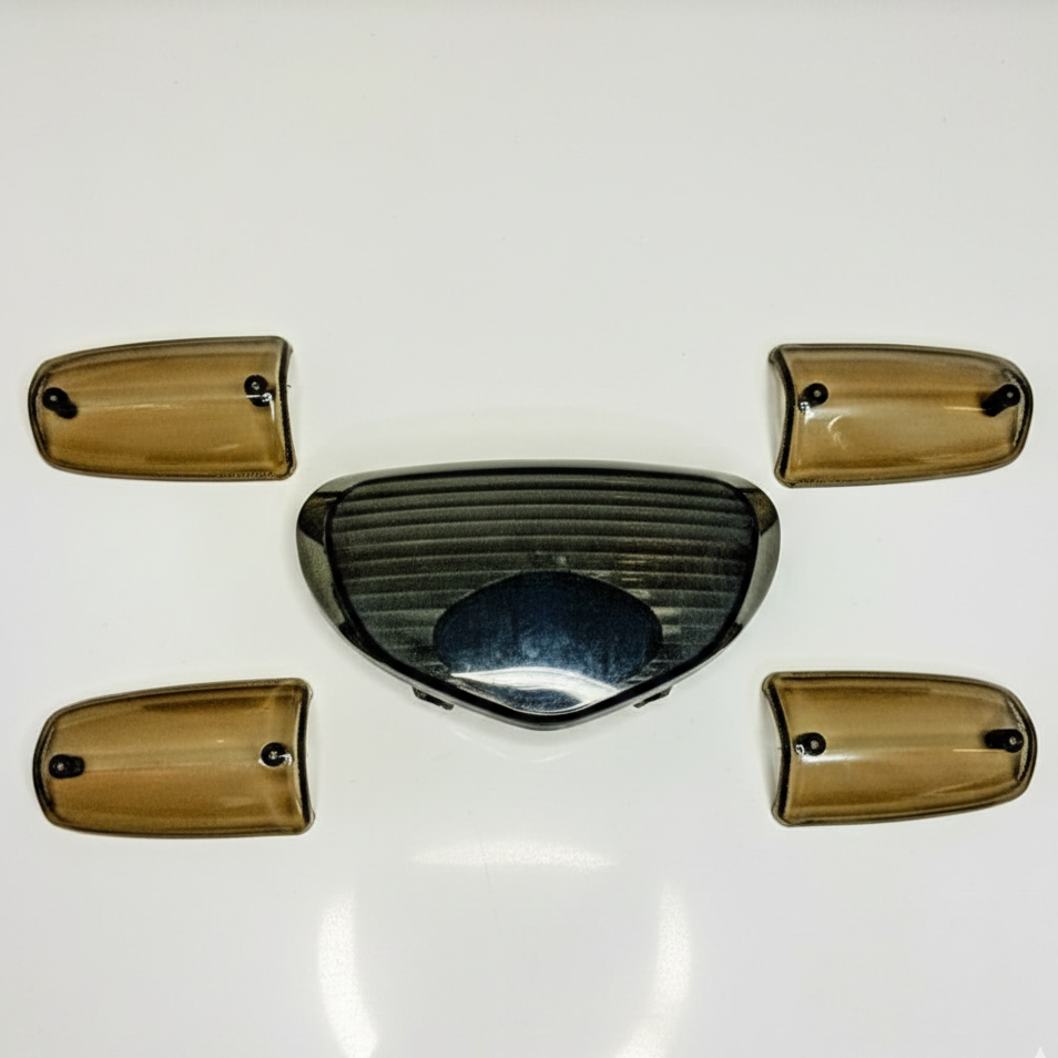 Indicator Cover & Backlight Cover for 70cc Bikes – Crystal White & Smog