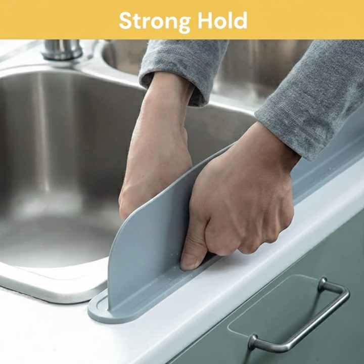 Silicone Sink Splash Guard With Suction For Kitchen And Bathroom – Flexible Water Splash Stopper For Faucets, Countertops And Daily Cleaning Protection (Random Color) - Image 2