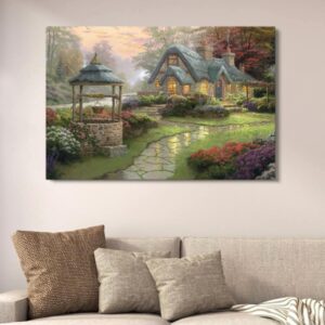 Make A Wish Cottage Canvas Art With Double Tape | 12x16 Inches