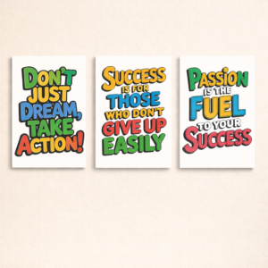 Set of 3 Premium Wall Art Photo Tiles – Modern Home Decor Sets 8x11