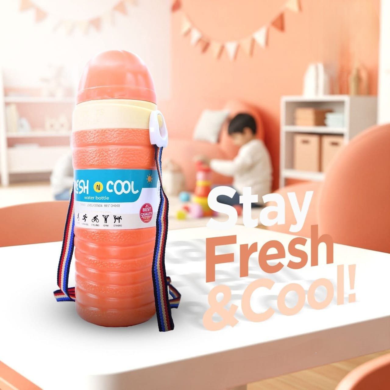 "Hot & Cold Insulated Water Bottle - Keeps Drinks Fresh" - Image 2