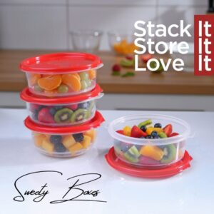 storage box 4-Piece Plastic Storage Box Set – 600ml Each | Durable & Versatile Storage Solution