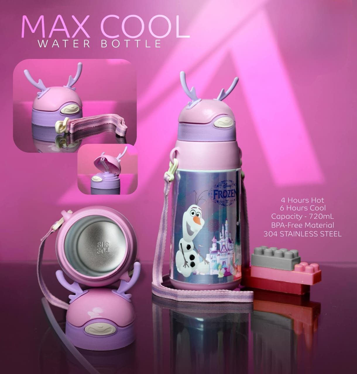 Eco-Friendly 720ml Steel Water Bottle - Durable & Leak-Proof" - Image 2