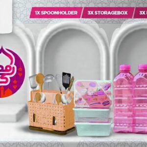 Water Bottle & Bowl Set with Spoon Stand-kitchen accessories DEAL