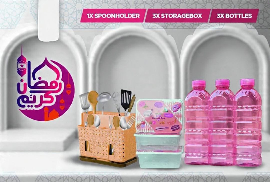Water Bottle & Bowl Set with Spoon Stand-kitchen accessories DEAL