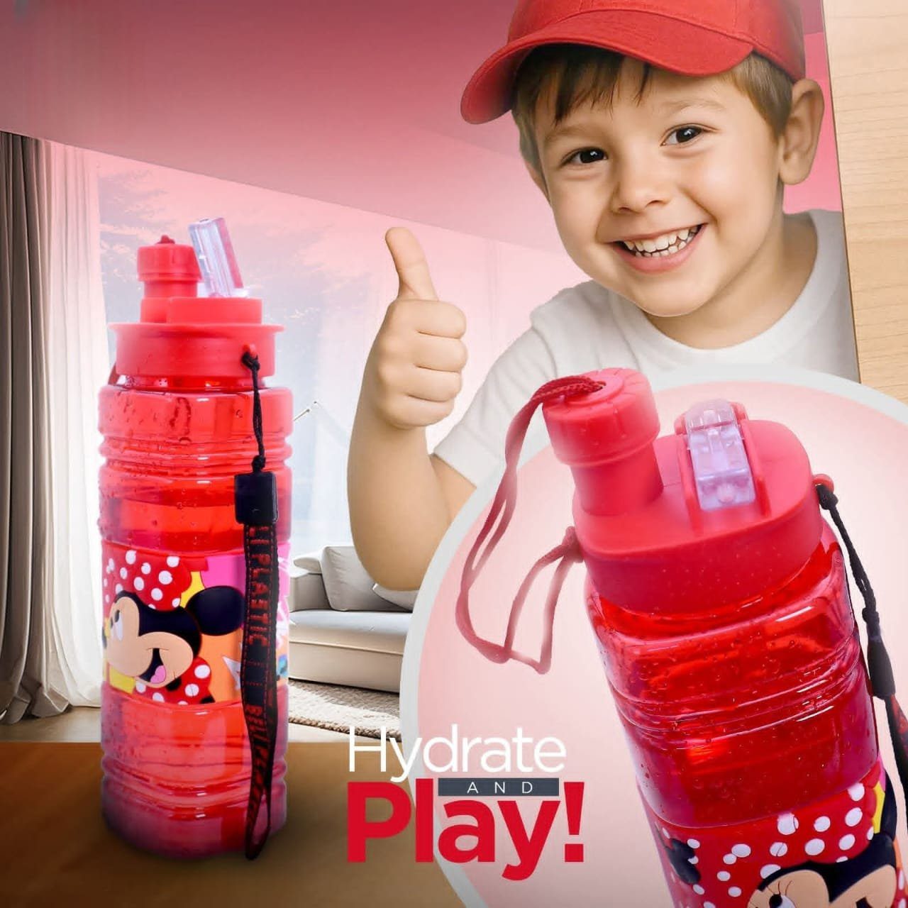 "Sports Water Bottle 600ml - BPA-Free & Leak-Proof for Fitness" - Image 3