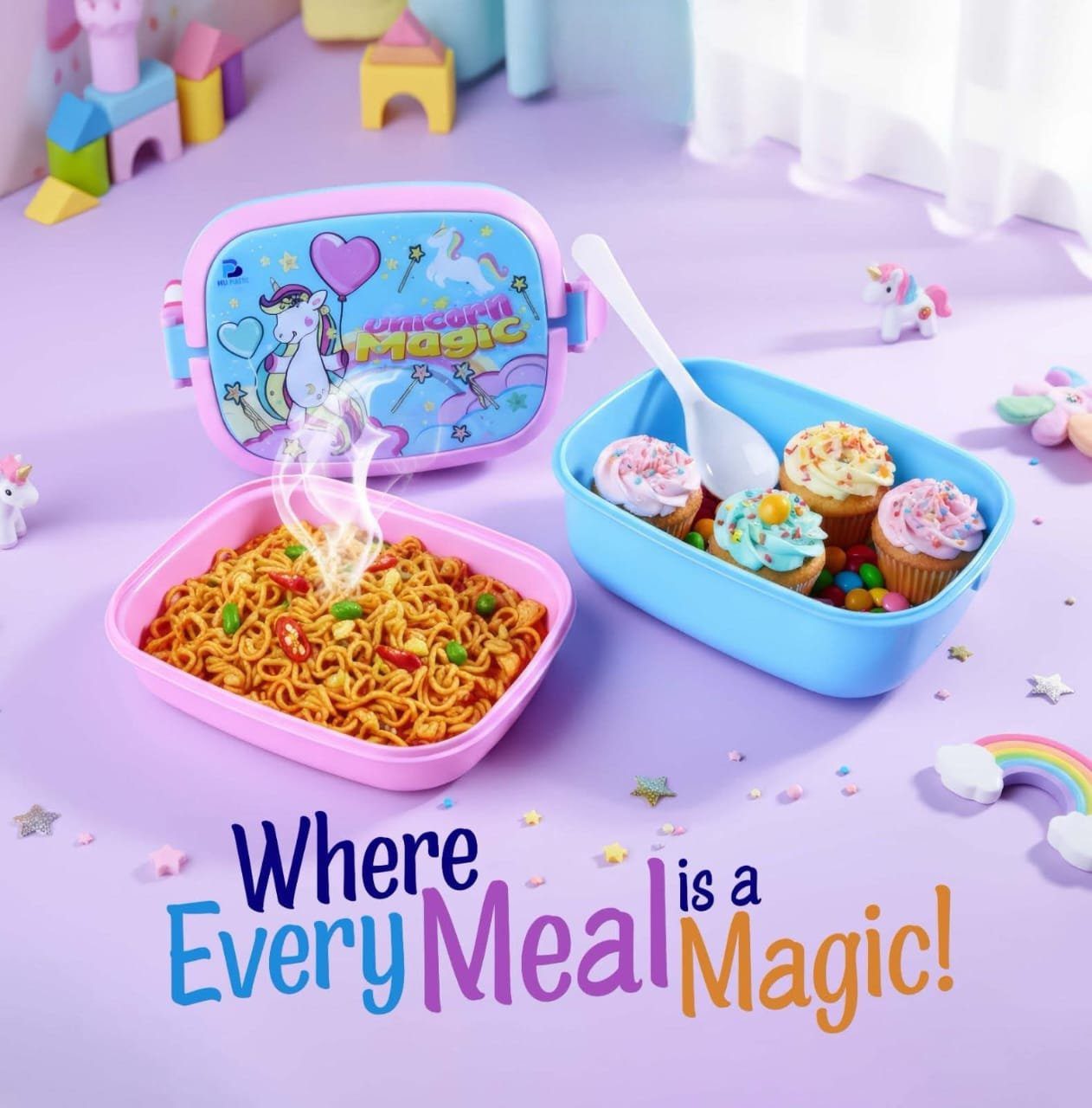 Durable 2-Layer Kids' Lunch Box | Safe, BPA-Free, Food-Grade Material - Image 6
