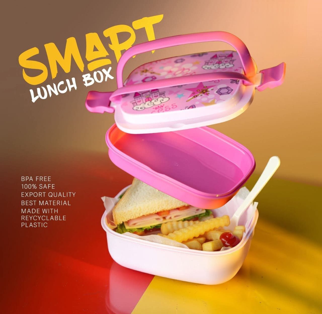Durable 2-Layer Kids' Lunch Box | Safe, BPA-Free, Food-Grade Material - Image 5