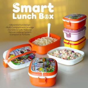 Durable 2-Layer Kids' Lunch Box | Safe, BPA-Free, Food-Grade Material