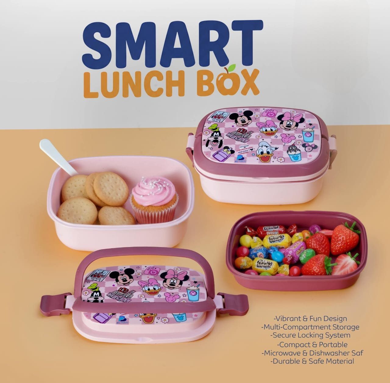 Durable 2-Layer Kids' Lunch Box | Safe, BPA-Free, Food-Grade Material - Image 10